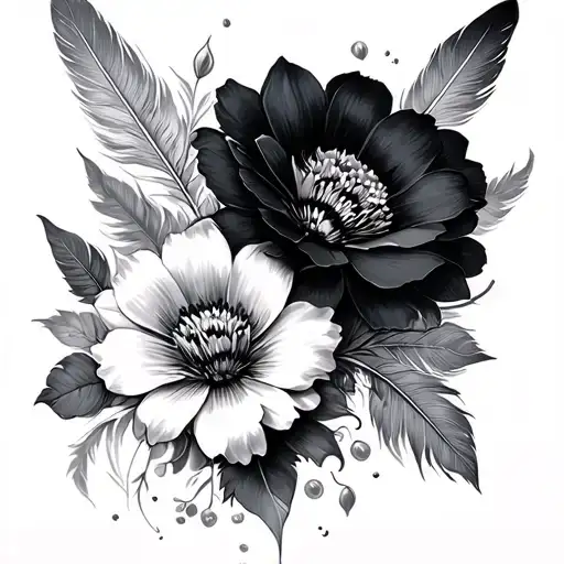 Coninelle Flowers With Feathers