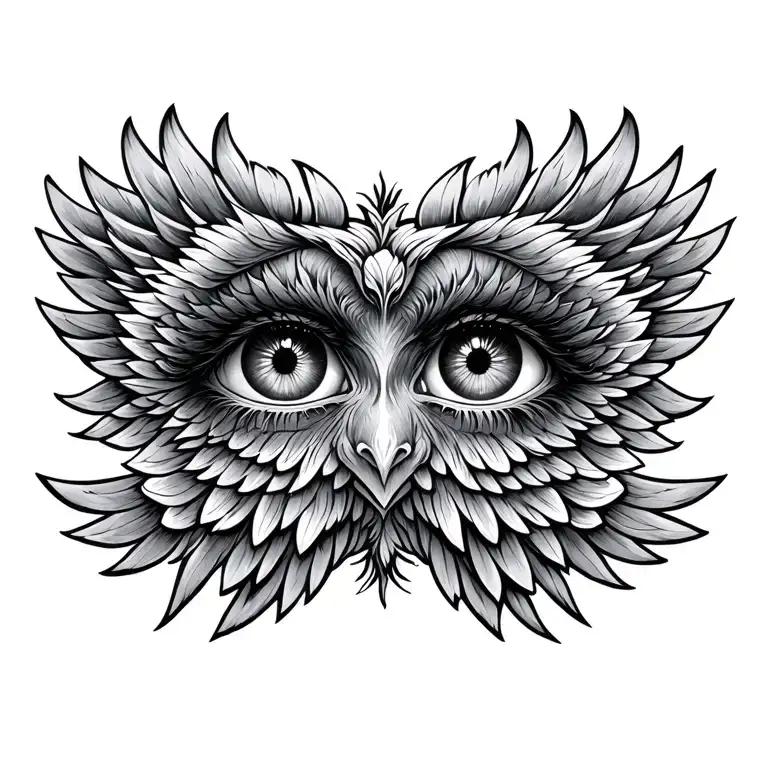 Eyes In Wings Spread Wide