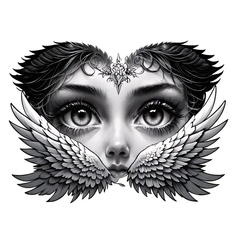 Eyes In Wings Looking