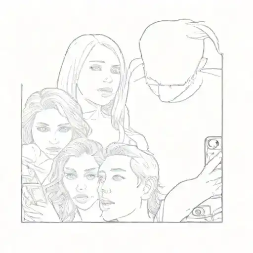 A Group Of People Taking A Selfie