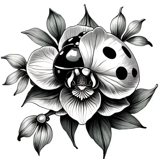 Ladybug Orchid Ribbon