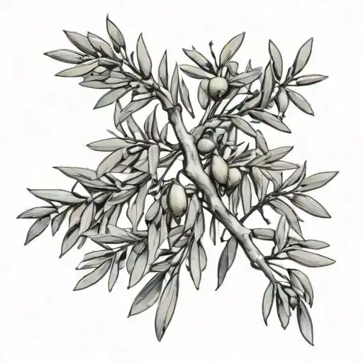 Olive Tree Branches With No Leaves