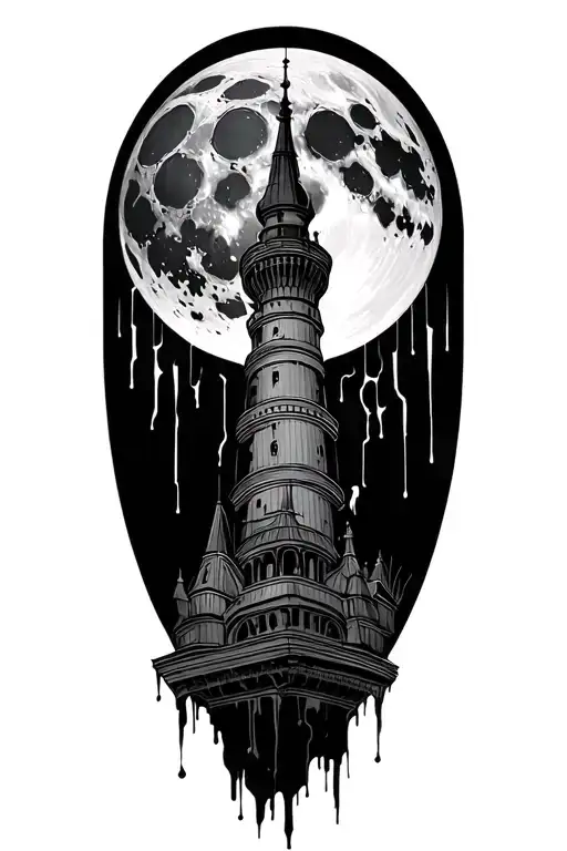 Tower Lighting Blood Moon