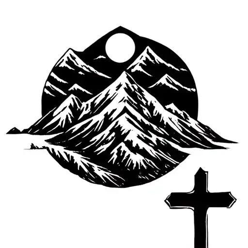 God Is Greater Than Highs With Crosses In Mountains And A Verse
