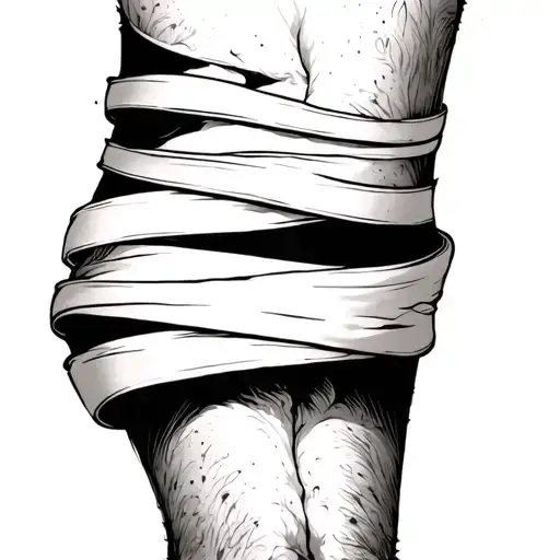 Six Solid Bands That Wrap Around The Calf With A Seventh Band That Is Broken Into Six Parts