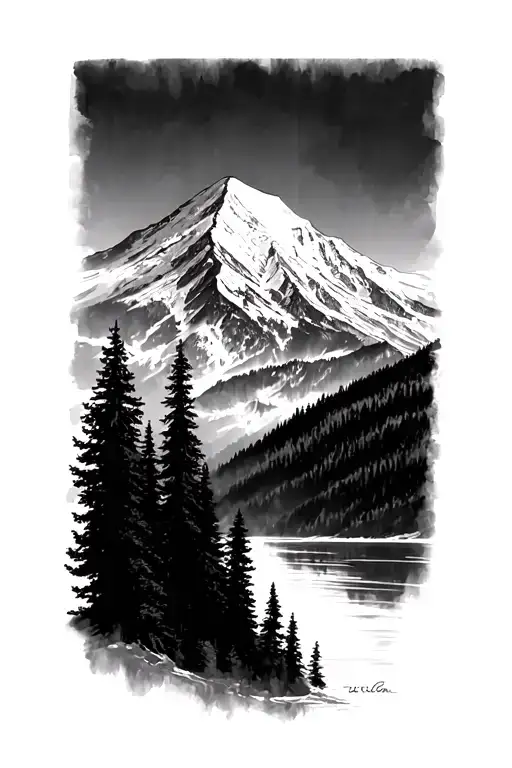 Mount Rainier Outline