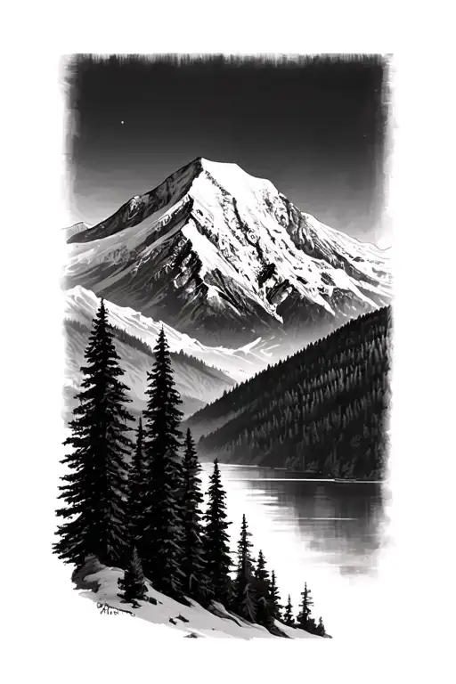 Mount Rainier Outline