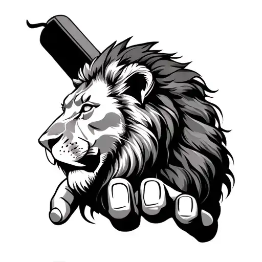 Hand Tattoo 2007 Date In Hand With Lion