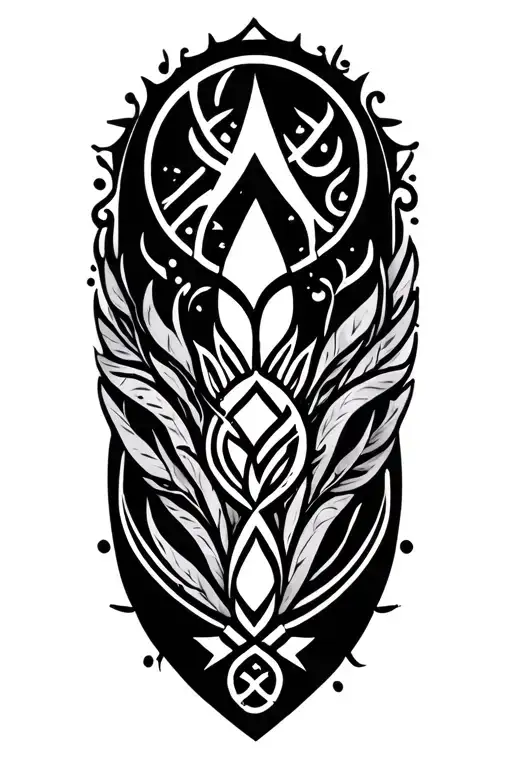 Nordic Symbols With Three Of Life