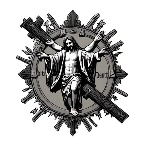 St Benidect Medal And Jesus Cross