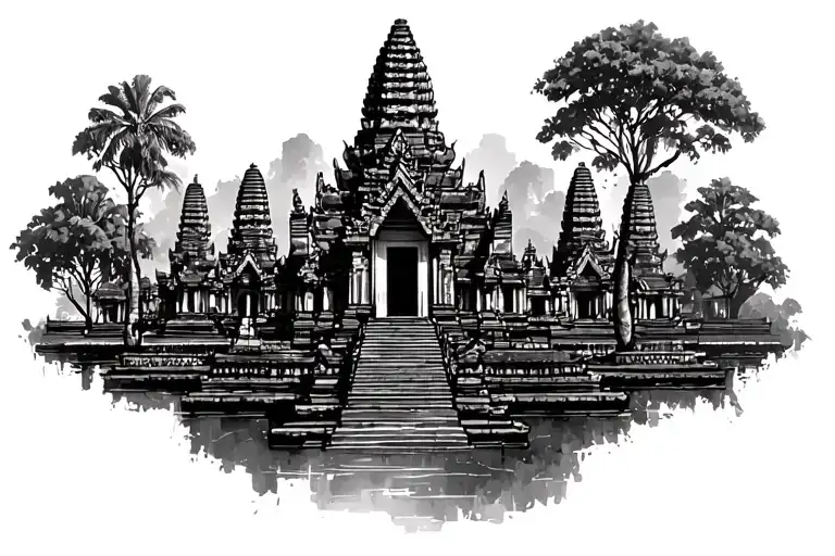 Angkor That Towers Skyline