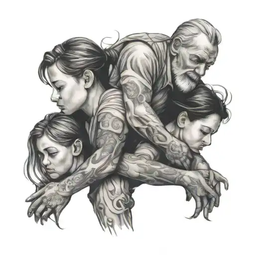 Two Daughters Saving Father From Depression