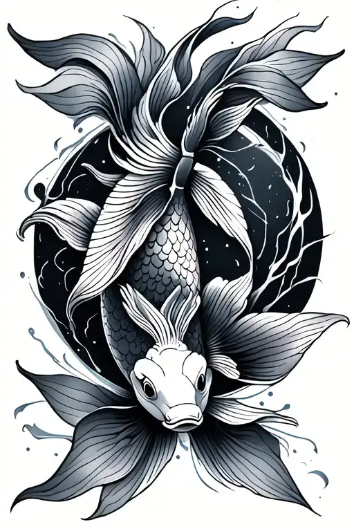 Geometric Koi Fish
