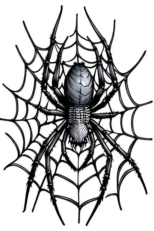 Spider Weaving A Web