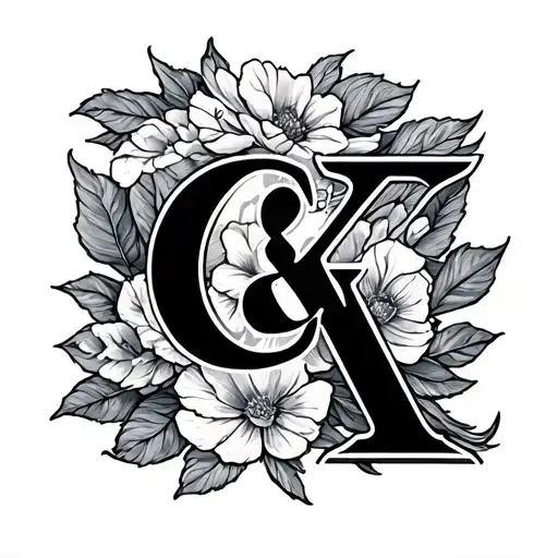 Initials C&k Line Art
