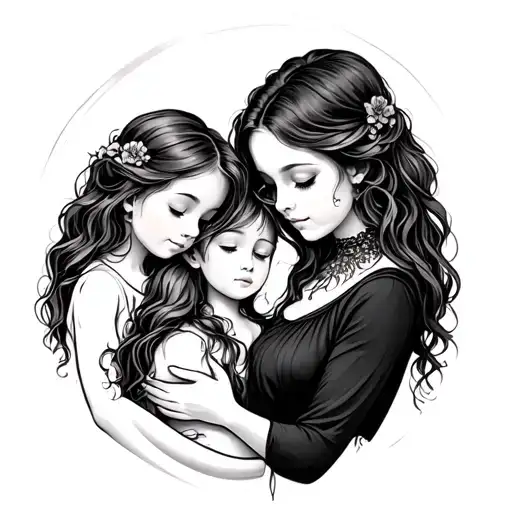 Mother And 2 Daughters