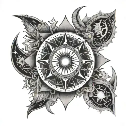 Book Star Moon Sun Medicine Geometry