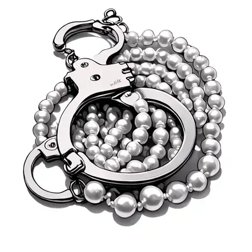 Handcuffs And A Strand Of Pearls Inside