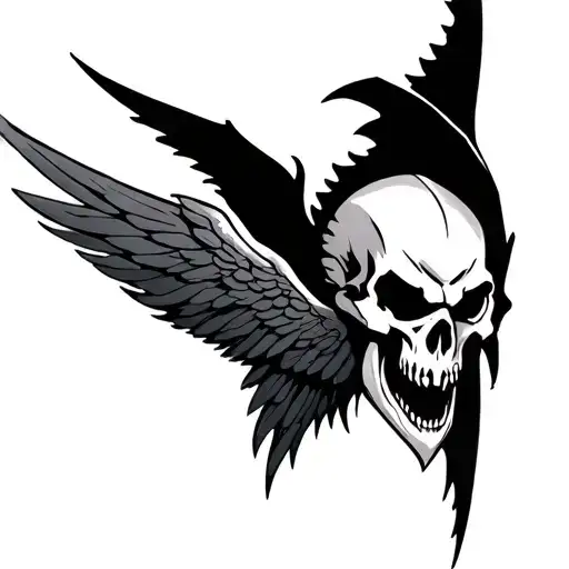 Reaper Head With Wings