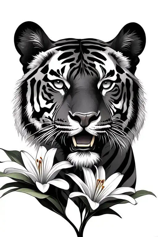 Tiger And Tiger Lilly Flower