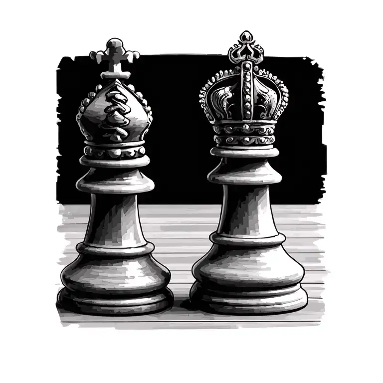 Chess Pieces King And Queen