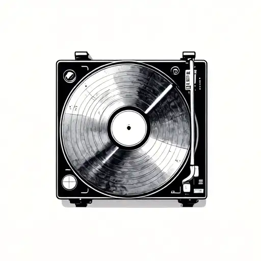 A Turntable In Fine Lines In A Light And Minimalistic Design