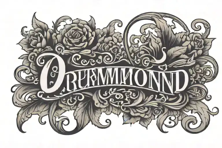 The Name Drummond In A Pretty Font