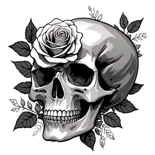 Roses And Skull