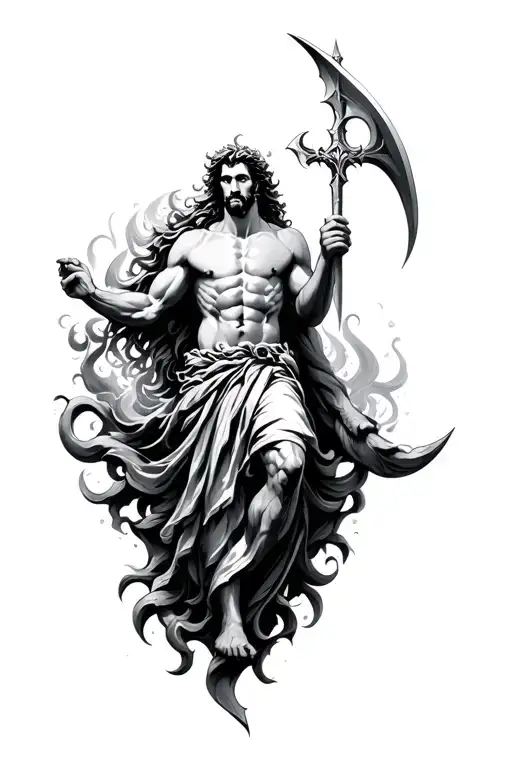 Neptune God Spearing