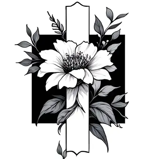 Cross With Flowers