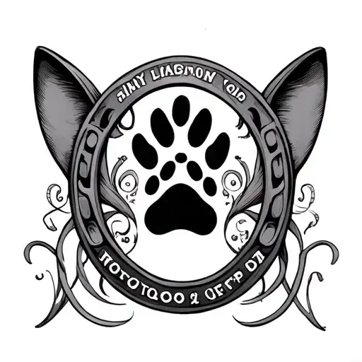 Infinity With A Cat Paw Names And Horseshoes And Names