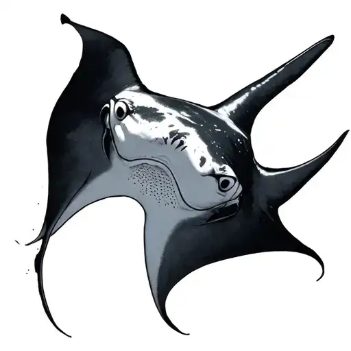 Manta Ray Swimming