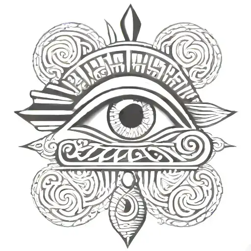 Detailed Eye Of Ra
