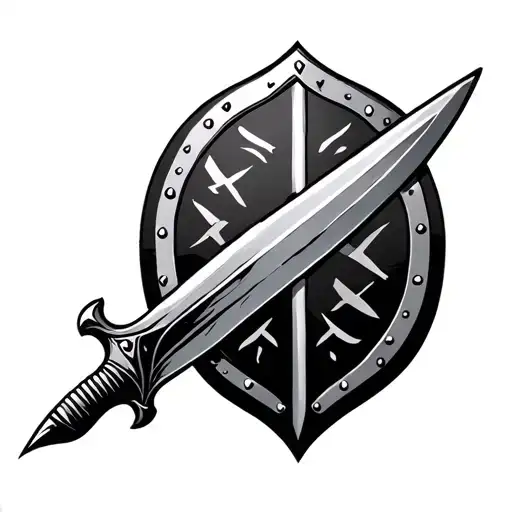 Serbian War Sword Shield