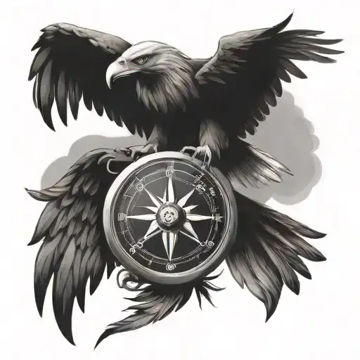Eagle With Compass