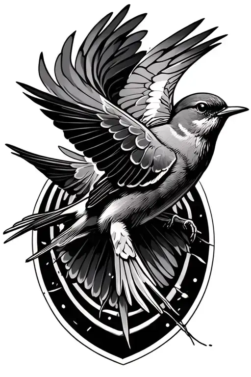 Wren In Flight Symbolizing