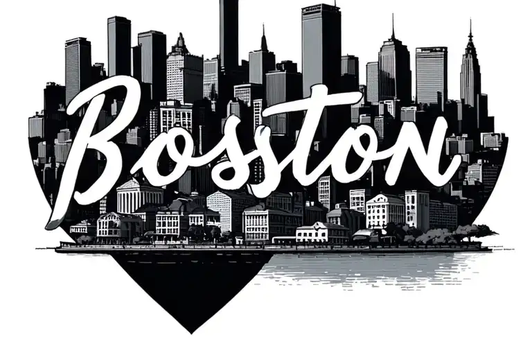 Minimalist Of The City Of Boston