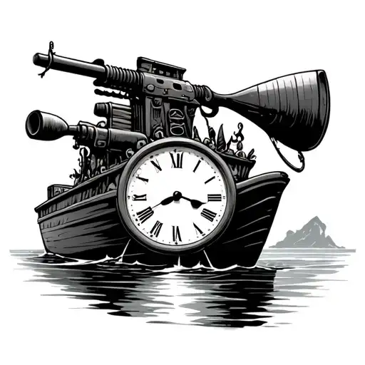 Clock Rifle Boat Caravan Fishing