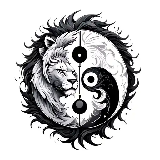 Lion Balance Yin Yang Time