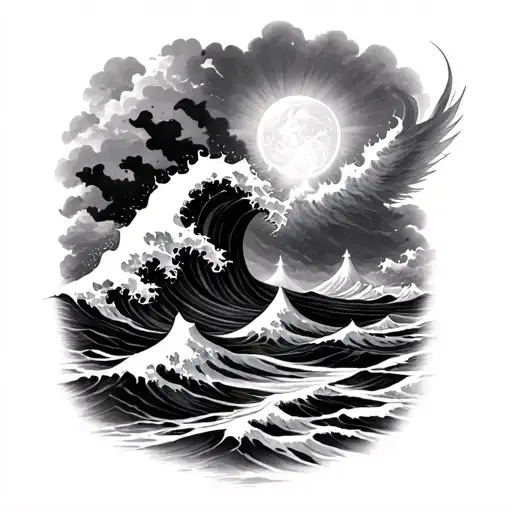 Heaven And Hell Waves Crashing