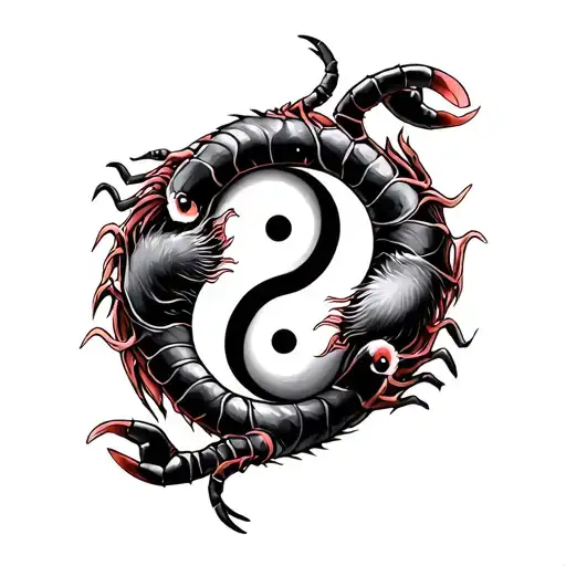 Yin Yang With Rat And Scorpion