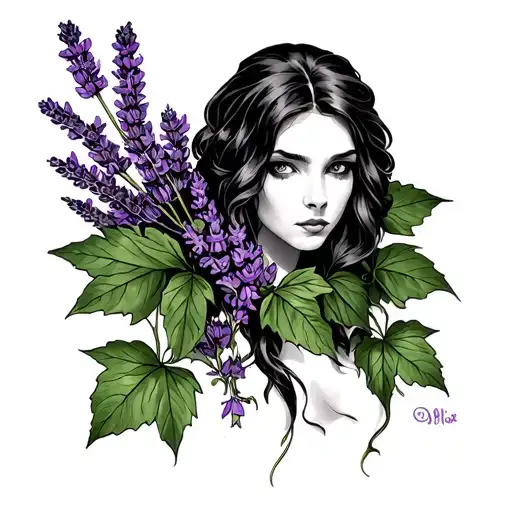 Poison Ivy With Lavender