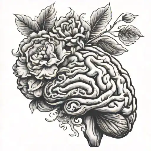Brain Made Out Of Flowers