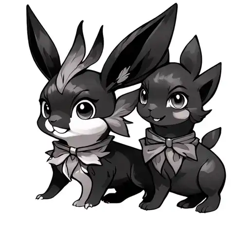 All Evee Evolutions With Ribbon