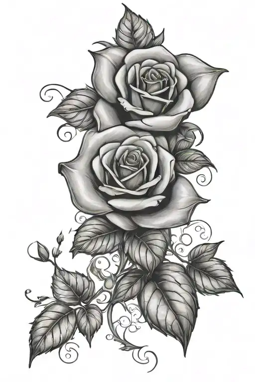 Rose And Ivy With The Name Lily