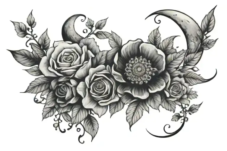 Phases Of The Moon Florals