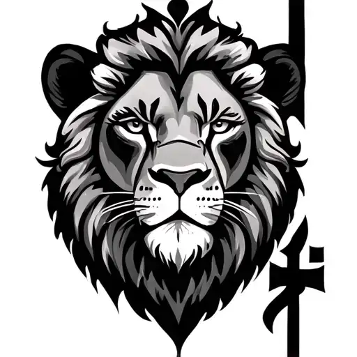 Lion With Cross In Eye