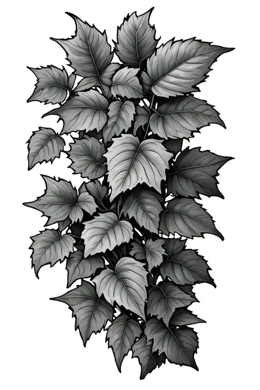 Ivy Themed Tattoo Design