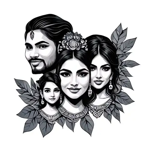 Family Geometric Chicano Style