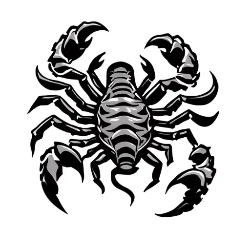 Maori Tattoo Design As A Tribal For The Upper Arm And Shoulder And A Small Scorpion Should Occur